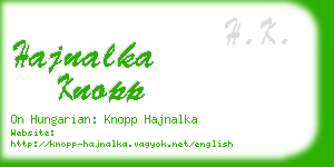 hajnalka knopp business card